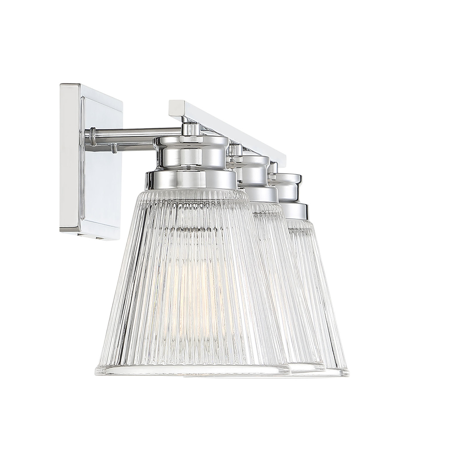 Parvati 3 Light Dimmable Vanity Light, Chrome