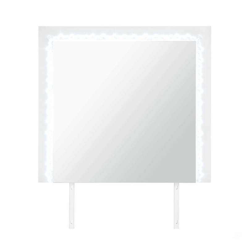 Miroir moderne pour commode, 37.6" H x 41.22" W, Silver