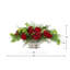 Holiday Centerpiece with Roses and Hydrangeas