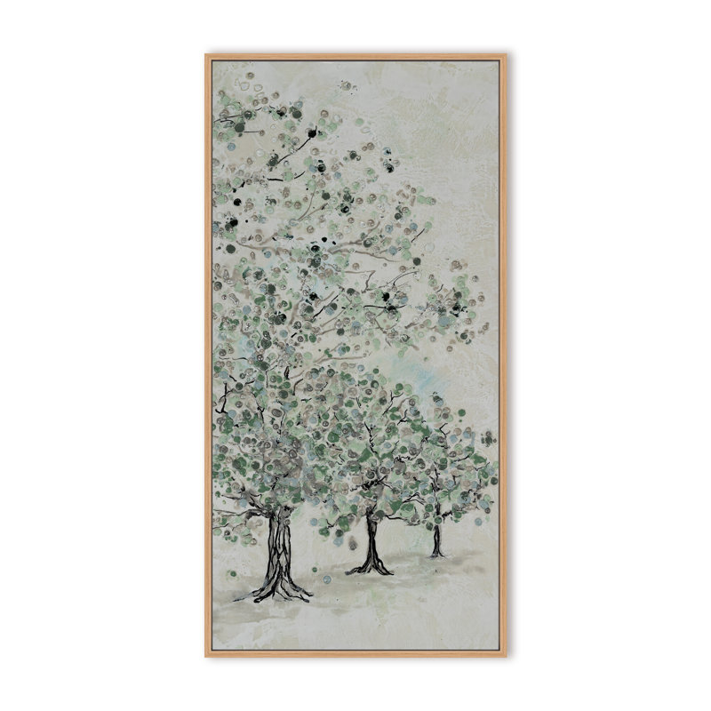 Nature Inspired "Dappled Canopy" Canvas Wall Art By , 48" H x 24" W, Framed Canvas, White