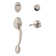 Handleset with Double Cylinder Deadbolt and Door Knob and Rosette