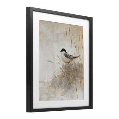 Impression neutre sous verre mésange neutre sous verre, design par Petal Prints Design