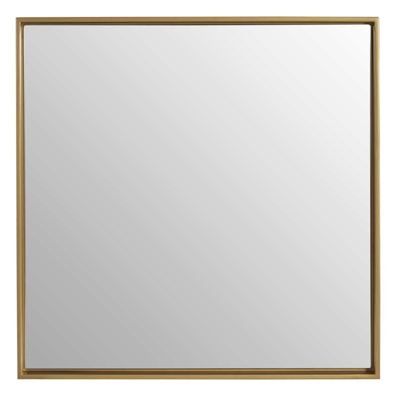 Louann Solid Wood Flat Wall Mirror, 42cm H x 42cm W