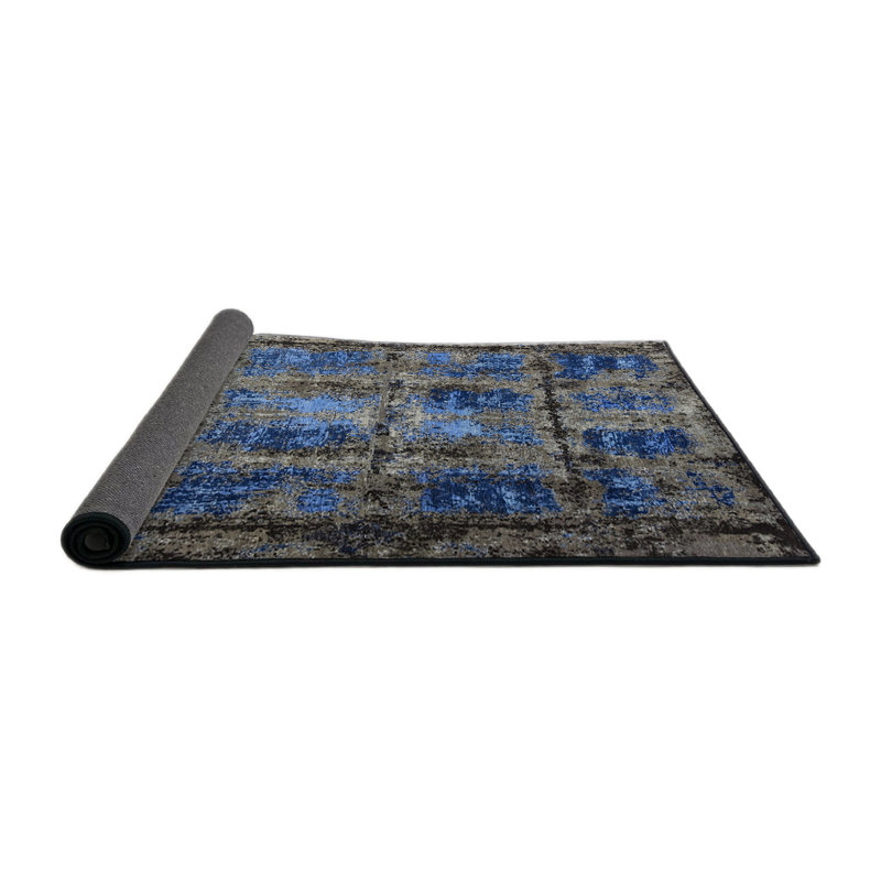Tapis oriental bleu / gris, Rond 8 pi