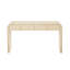 Console moderne avec 2 tiroirs de rangement, table d'entrée cannelée, silhouette arrondie, crème abricot | Idée de cadeau-1466067625