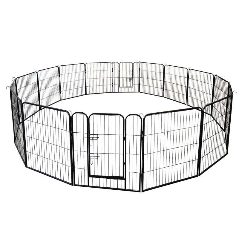 Heavy Duty 16 Panel Folding Metal Pet Playpen Dog Exercise Fence