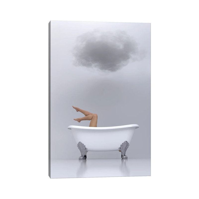 Woman Relaxing In The Bath 2 by Mike Kiev - Wrapped Canvas Print, 66.04 cm H x 45.72 cm W x 3.175 cm D