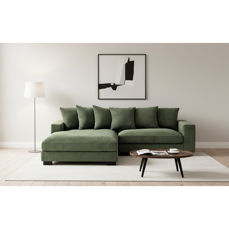 Canapé modulaire surdimensionné deux pièces, Vert foncé