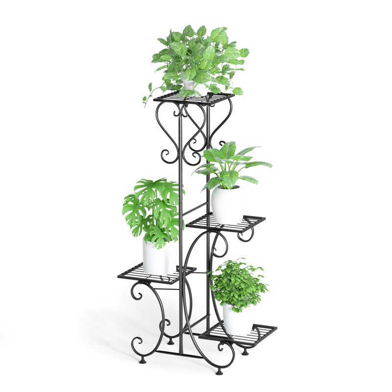 Anka Metal Weather Resistant Plant Stand, Black