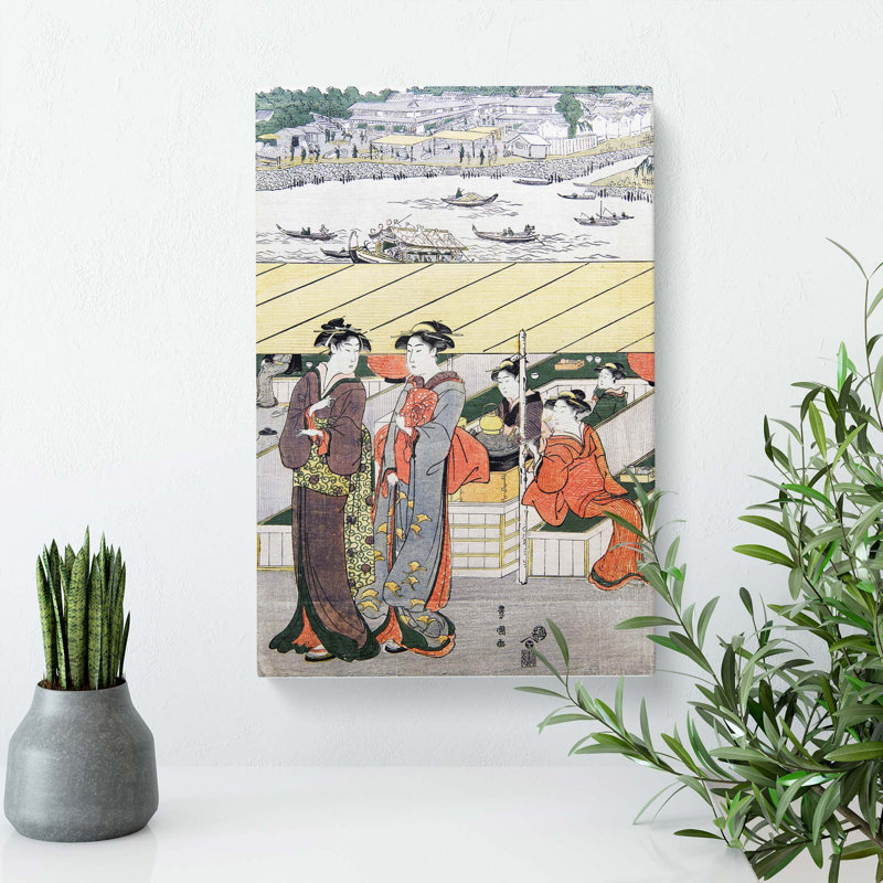 Women Stood on a Promenade by Utagawa Toyokuni - Wrapped Canvas, 60cm H x 40cm W x 3cm D