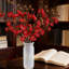 Paquet de 7 fleurs artificielles prune de 245 pouces à haute simulation de fleurs de soie, de branches d'arbres et de feuillage pour bricolage couronne de mariage, bouquet de table, centres de table, décoration de fête