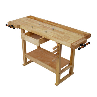 Établi en bois d'acacia 55 po