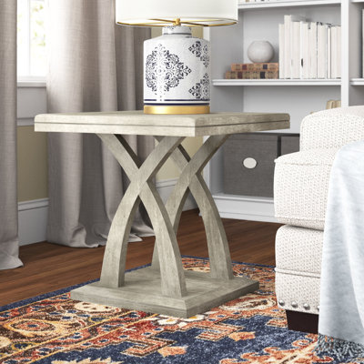 Almeta Solid Wood Top End Table