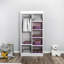Armoire moderne blanche avec tablettes, 35,4 x 70,9 x 17,7 pouces | 100% panneau de particules enduit de mélamine, épaisseur: 0,7 pouce | Rangement supplémentaire et conception murale | Couleur unie élégante pour n'importe quelle pièce