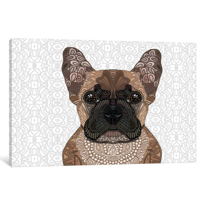 Bouledogue français, impression sur toile tendue