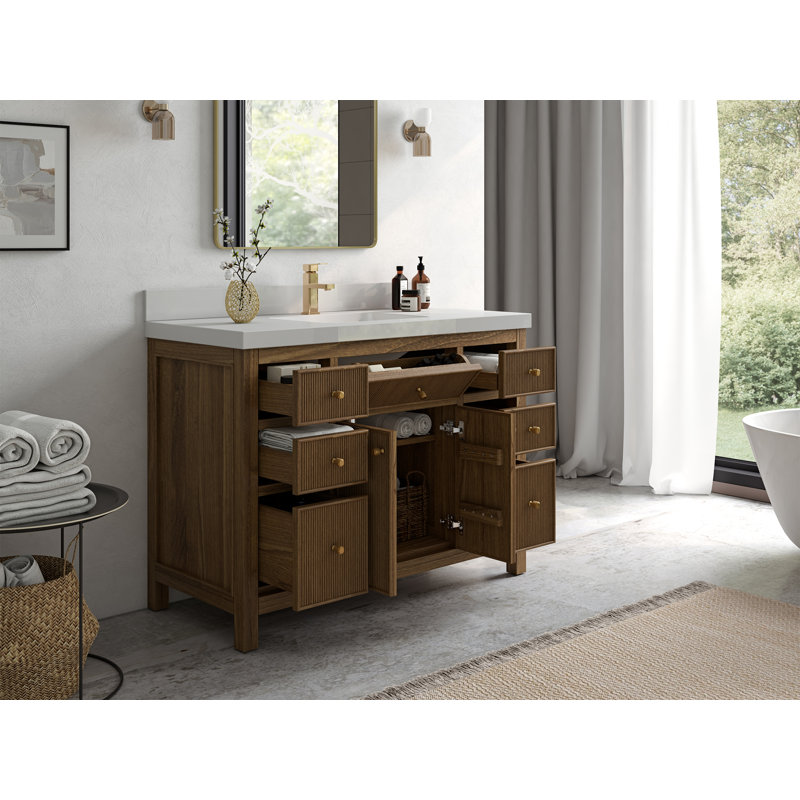 Ensemble de meuble-lavabo simple 48 po Sarver, Calacatta Laza