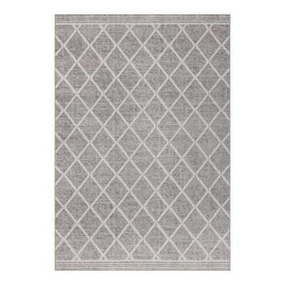 Tapis ivoire délavé à la machine Lusko Tessa