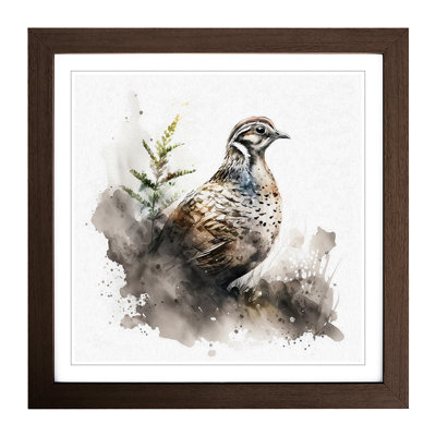 Partridge Ink Wash - Framed Print