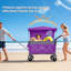 Chariot pliant multifonctionnel à poussoir avec poignée rotative et auvent, pneus de plage de 9 po x 4 po pour le camping et la plage, capacité de charge de 480 lb, grande capacité de 300 L pour le transport, l'épicerie et l'utilisation à l'extérieur-126069233