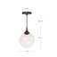 Luminaire suspendu sphère 1 lumière Nedra-66310703