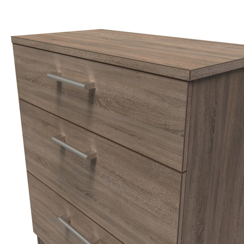 Fully Assembled Ingram 3 Drawer Chest, Darkolino Oak
