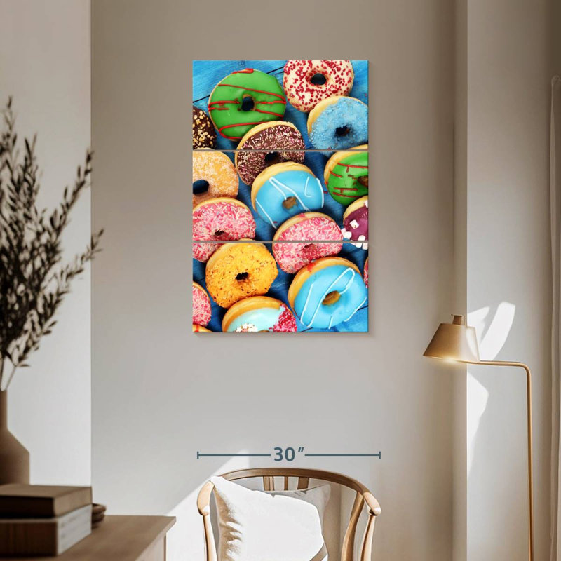 Yarlin Assorted Flavored Doughnuts, 57" H x 36" W