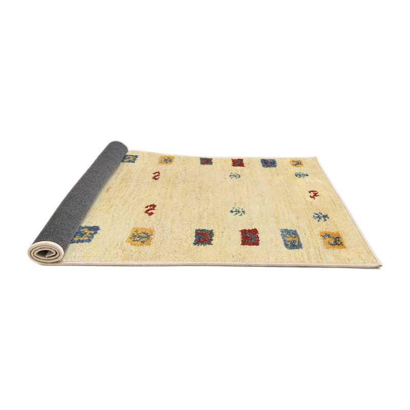Tapis beige contemporain, Carré 4 pi