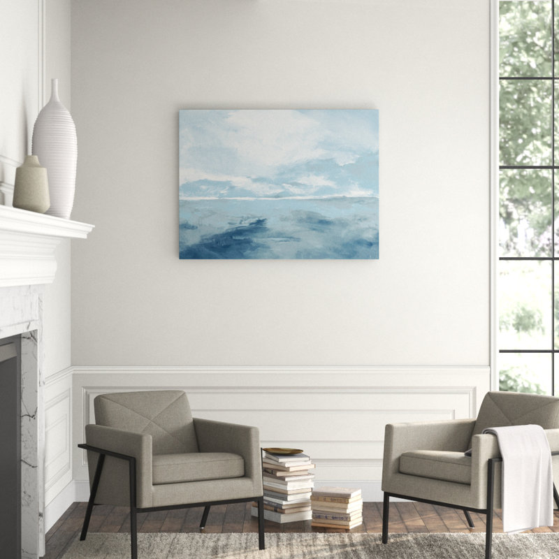 Cloudy Coast I Print by Barclay Butera, 30" H x 40" W, Image Brush Gel