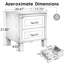 Table de chevet 2 tiroirs Premium avec poignées en métal pour la chambre à coucher ou le salon-130574785