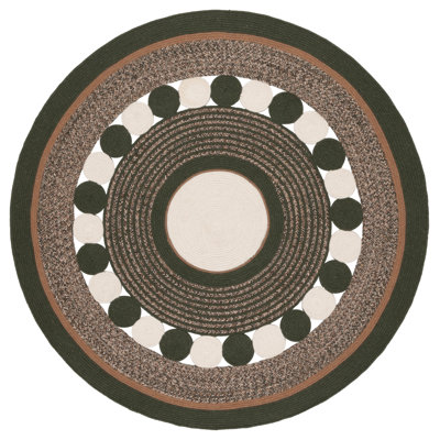 Caoimhinn 757 Area Rug In Green  Ivory