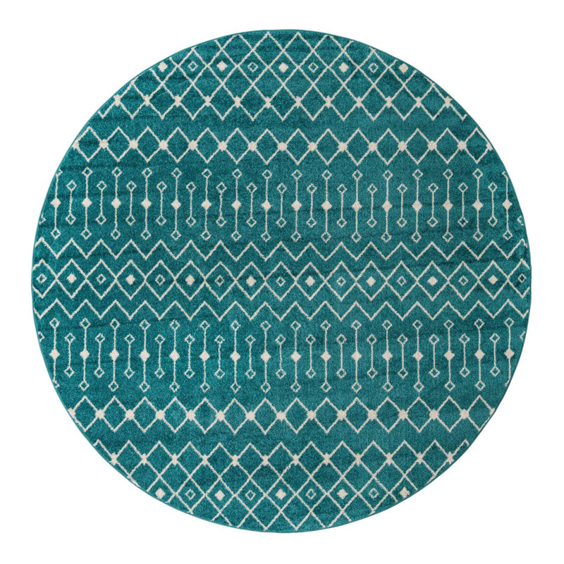 Somerville Geometric Indoor Rug, Round 10'