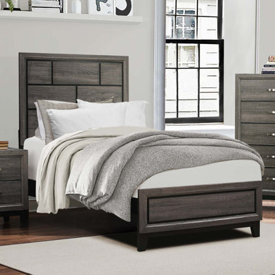 Lit simple moderne en bois