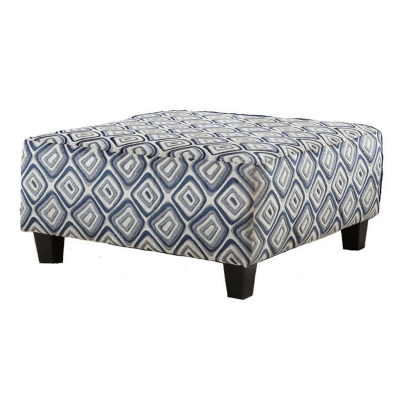 Repose-pieds 40,6 po, bleu marine / blanc