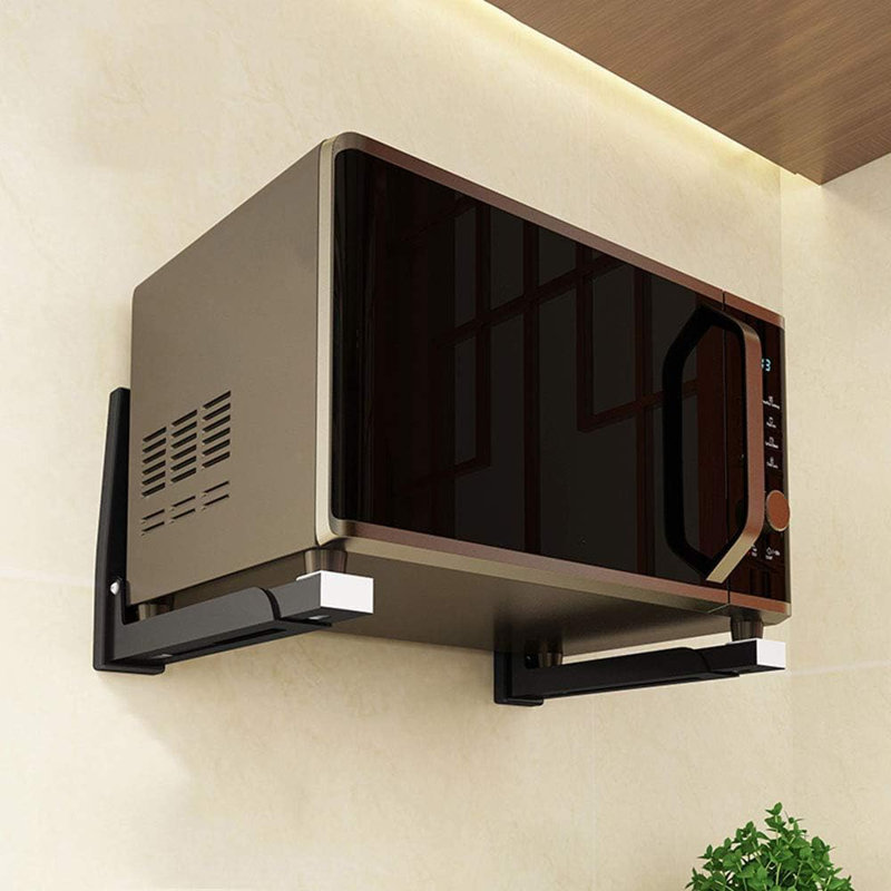 Mount Kit Foldable Stretch Wall Mounted Rack Shelf Oven Stand Shelf Rack 2Piece With Screws