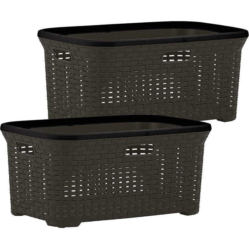 Panier à lessive en osier, Brun