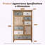 Grande armoire d'appoint vintage avec motifs sculptés