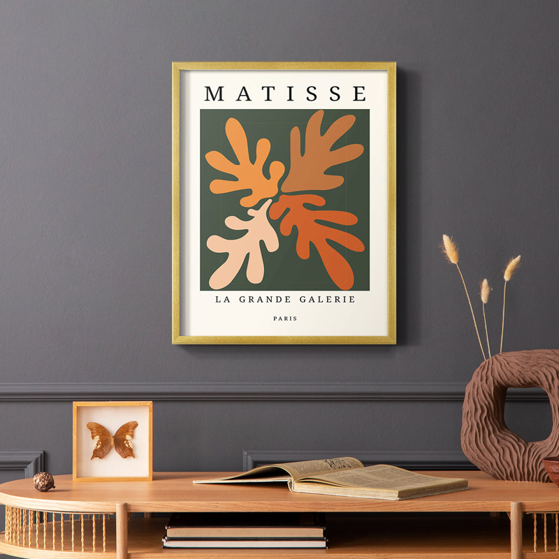 Matisse CCCLXXXV Framed Print - Solid Wood, 28" H x 22" W, Gold