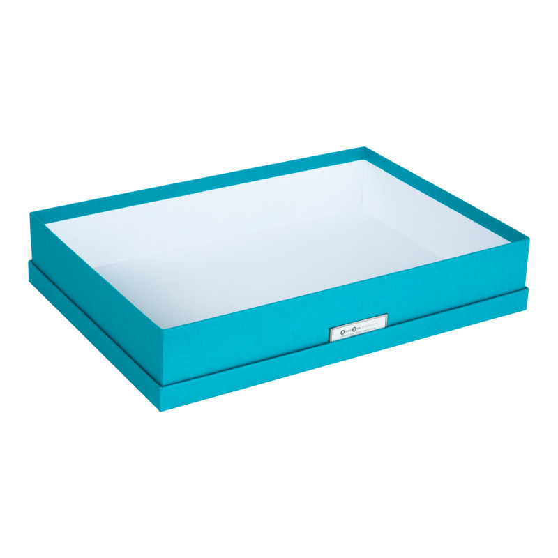 Bigso Sverker Fiberboard Legal and Art Storage Box for Papers, Turquoise