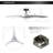 Anesca 3-Blade Propeller Ceiling Fan with Downrod-1125336115