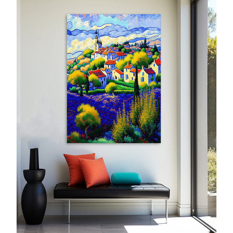 Village français I, H 32 po x l 24 po