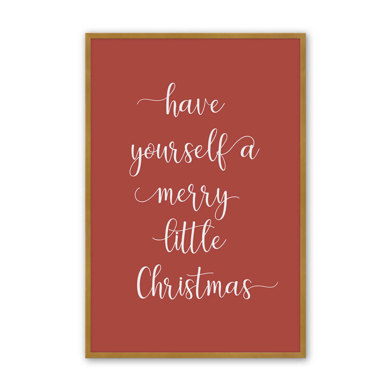 «Merry Little Christmas», reproduction d'art, 11 po x 14 po, Or poli