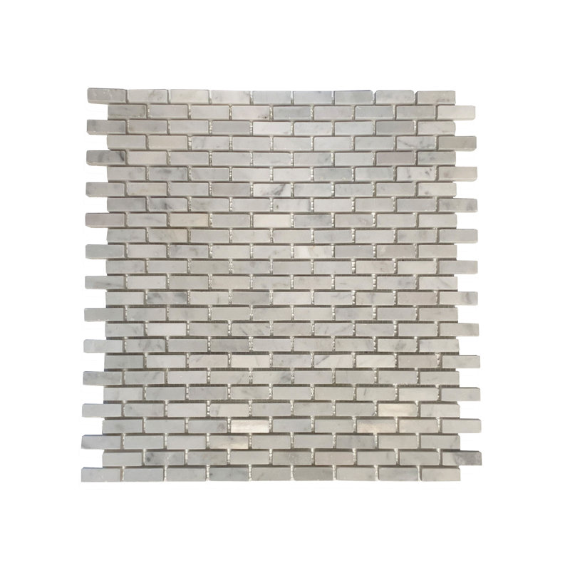 0.37 in. x 1.25 in. Polished Marble Tile
