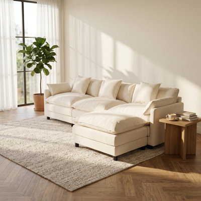 Canapé modulaire en chenille profonde