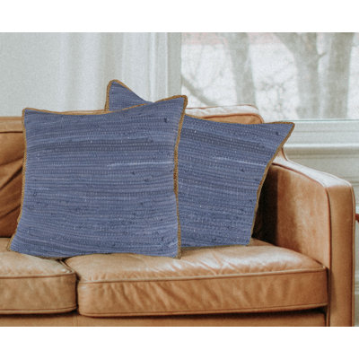 Ingrassellino Handmade Cotton & Jute Textured Throw Pillow