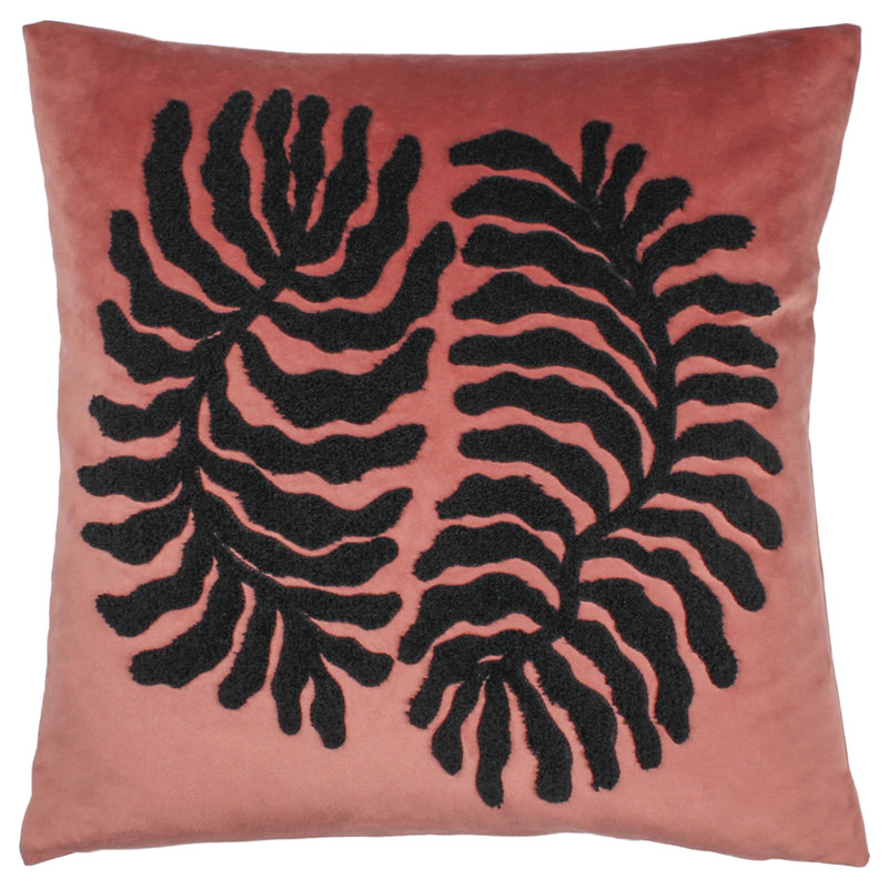 Floral Square Cushion, Rustic Brown