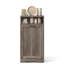 Armoire à poubelle basculante cannelée de 13 gallons avec tablette - Gris-130194908-132784061