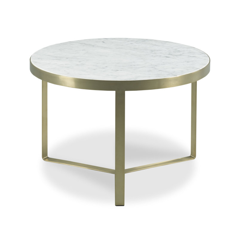 Satin Brass Marble Coffee Table