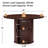 48"W Round Dining Table with 2 Storage Shelves Seats 6