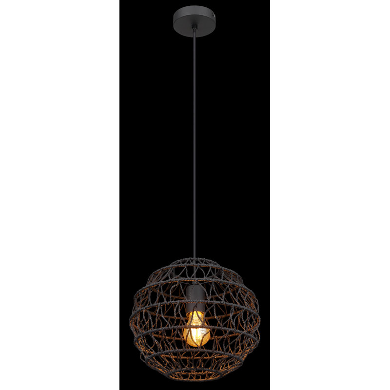 Alxis 1 - Light Matte Black Pendant, 30.5cm H x 6cm W