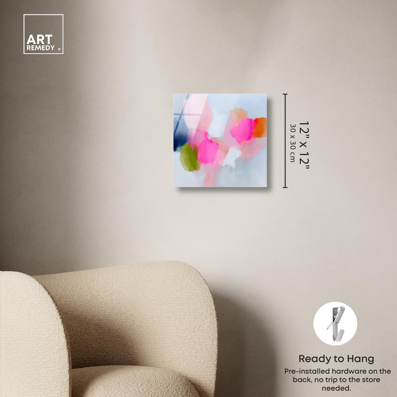Décoration murale pastel Neon Cloudscape I par Art Remedy, H 12 po x l 12 po